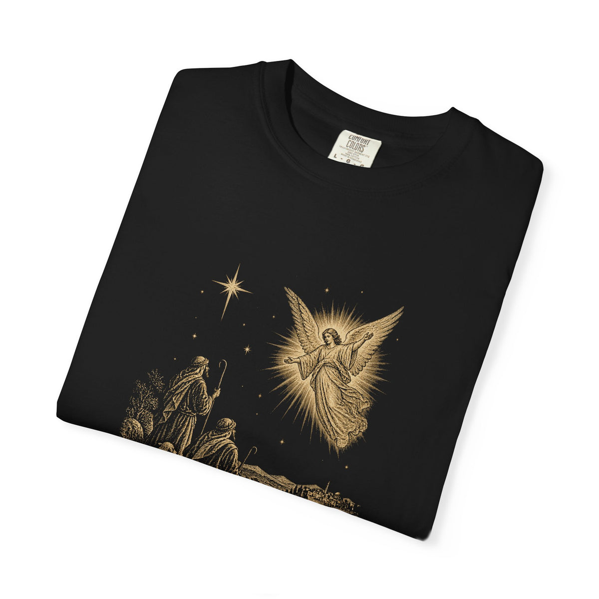 Shepherds Heard First T-Shirt — Nativity Scene Graphic Tee