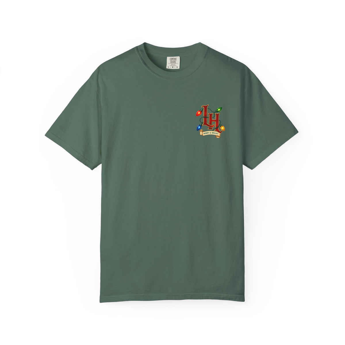 Merry & Bright Holiday T-Shirt — Christmas Lights Graphic Tee