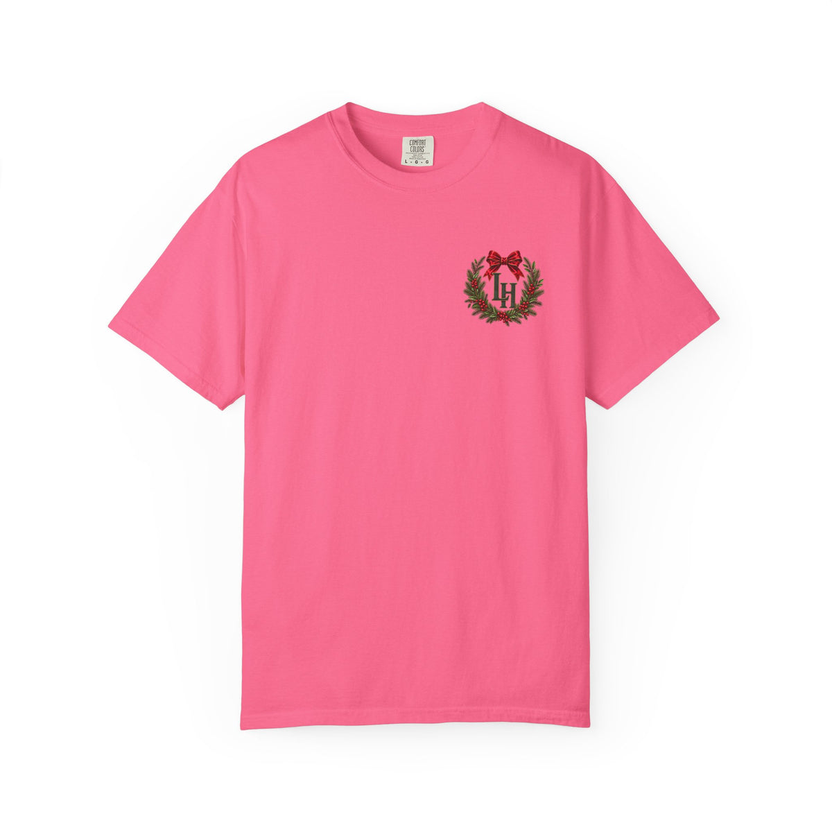 Christmas Wreath Holiday T-Shirt — "Company's Coming" Vintage House Christmas Tee