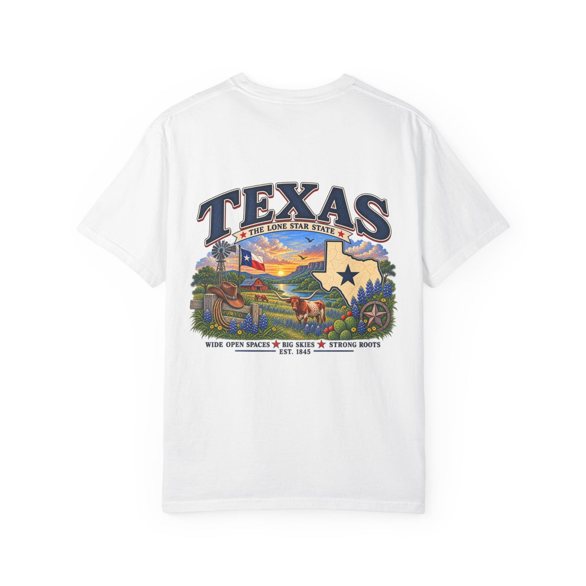 Texas Vintage Graphic T-Shirt — Lone Star State Scenic Design