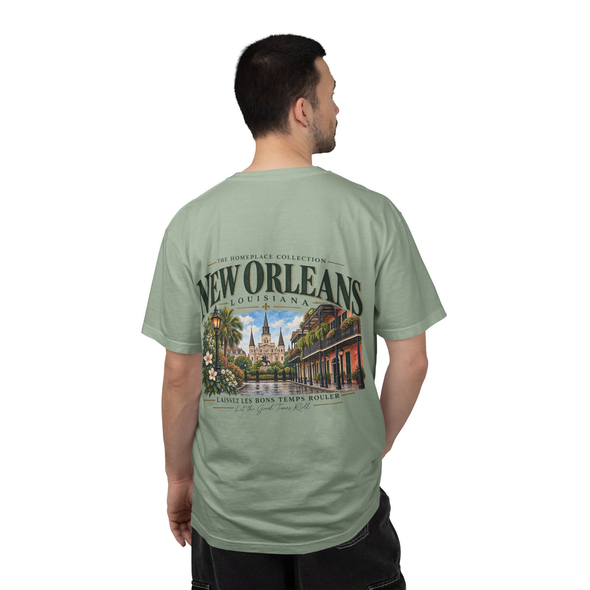 New Orleans T-Shirt - Vintage Cityscape Tee with “New Orleans Louisiana” Design