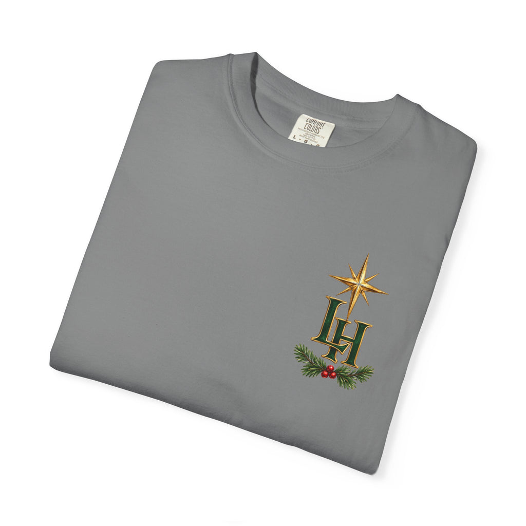Christmas T-Shirt — "All Is Calm, All Is Bright" Church Scene Holiday Tee