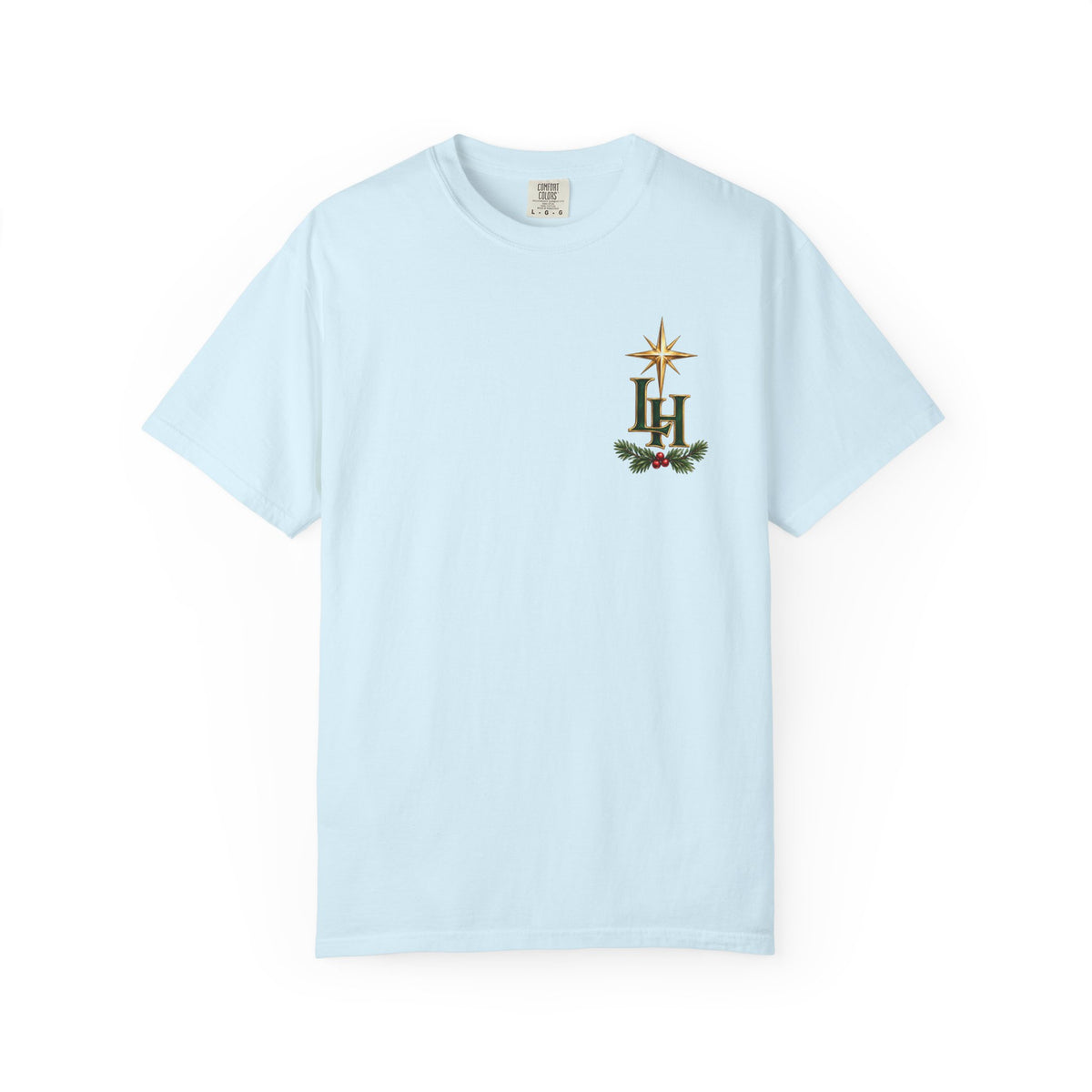 Christmas T-Shirt — "All Is Calm, All Is Bright" Church Scene Holiday Tee