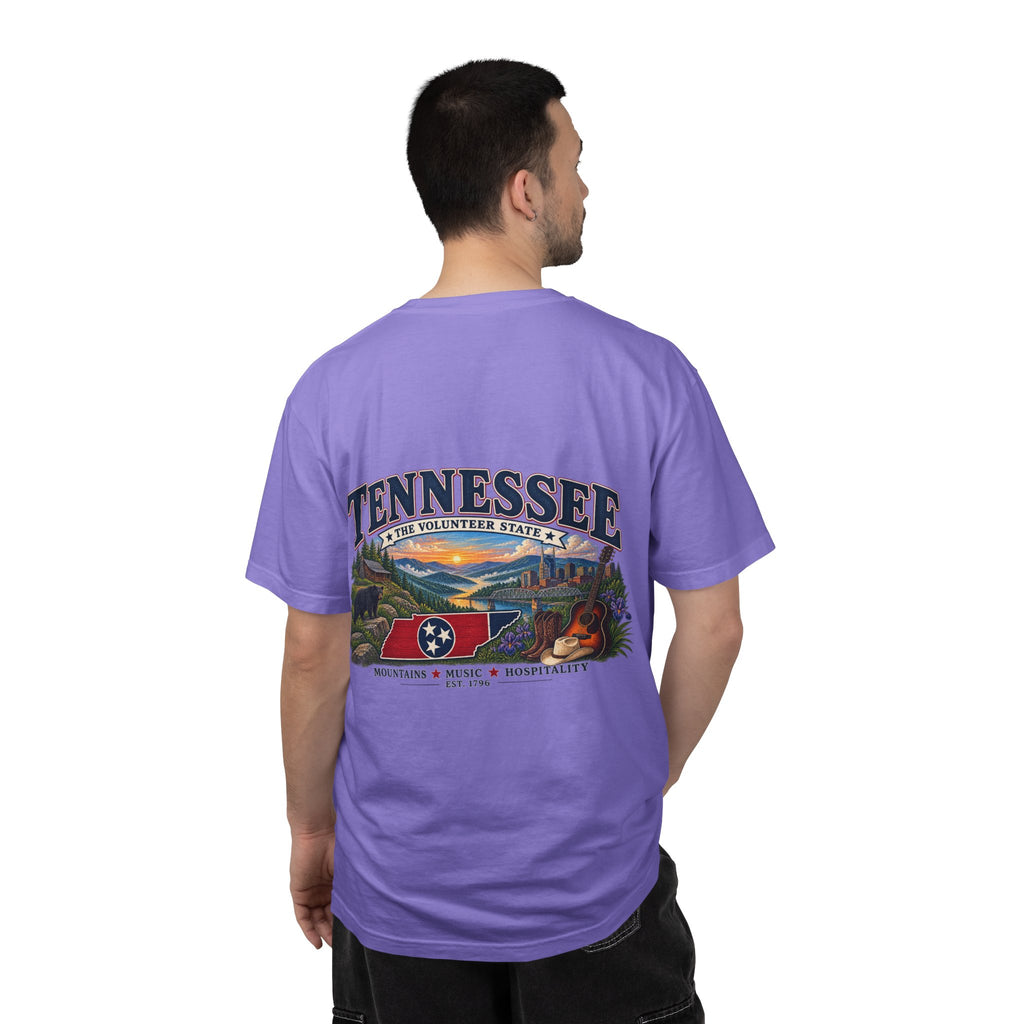 Tennessee Scenic T-Shirt — "Tennessee The Volunteer State" Vintage Travel Tee