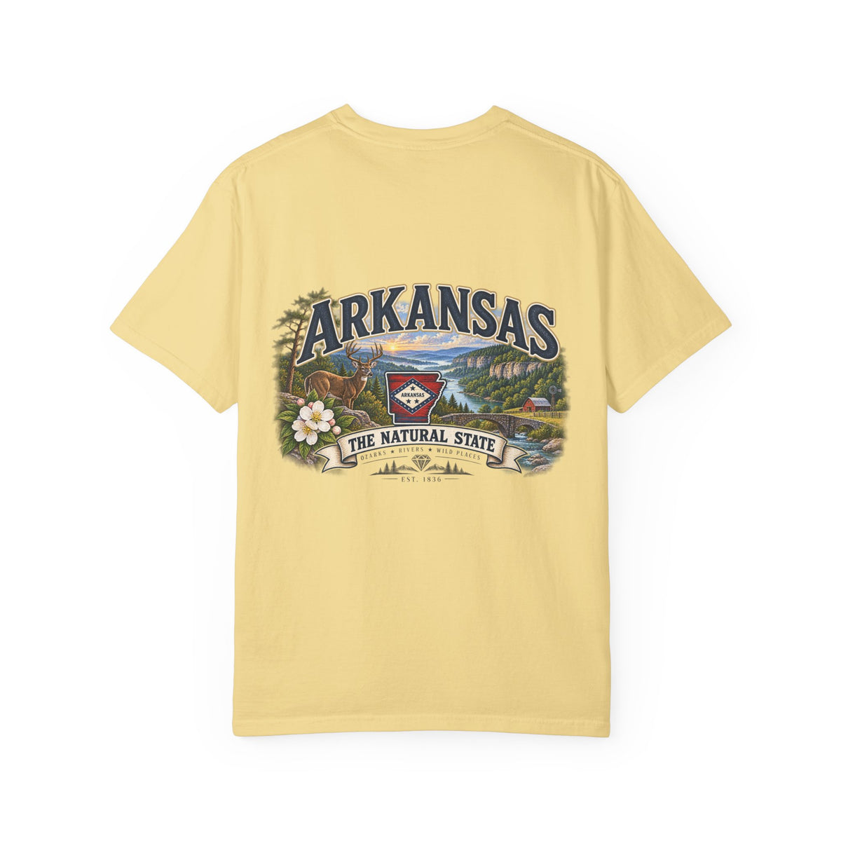 Arkansas The Natural State T-Shirt — Scenic State Pride Tee