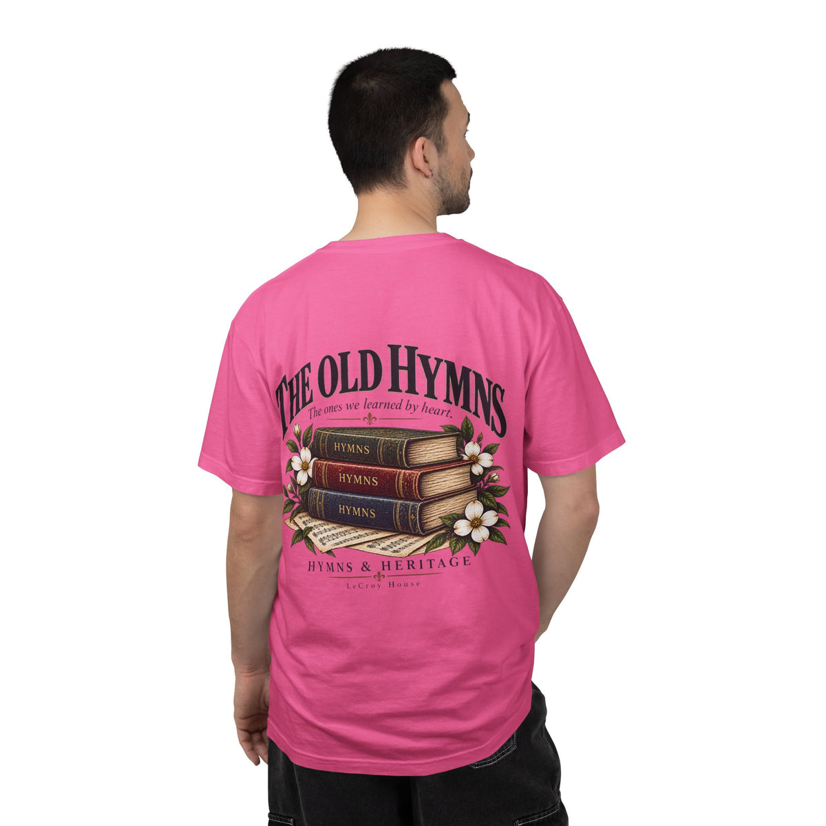 The Old Hymns T-Shirt — Vintage Hymnal Stack Christian Music Tee