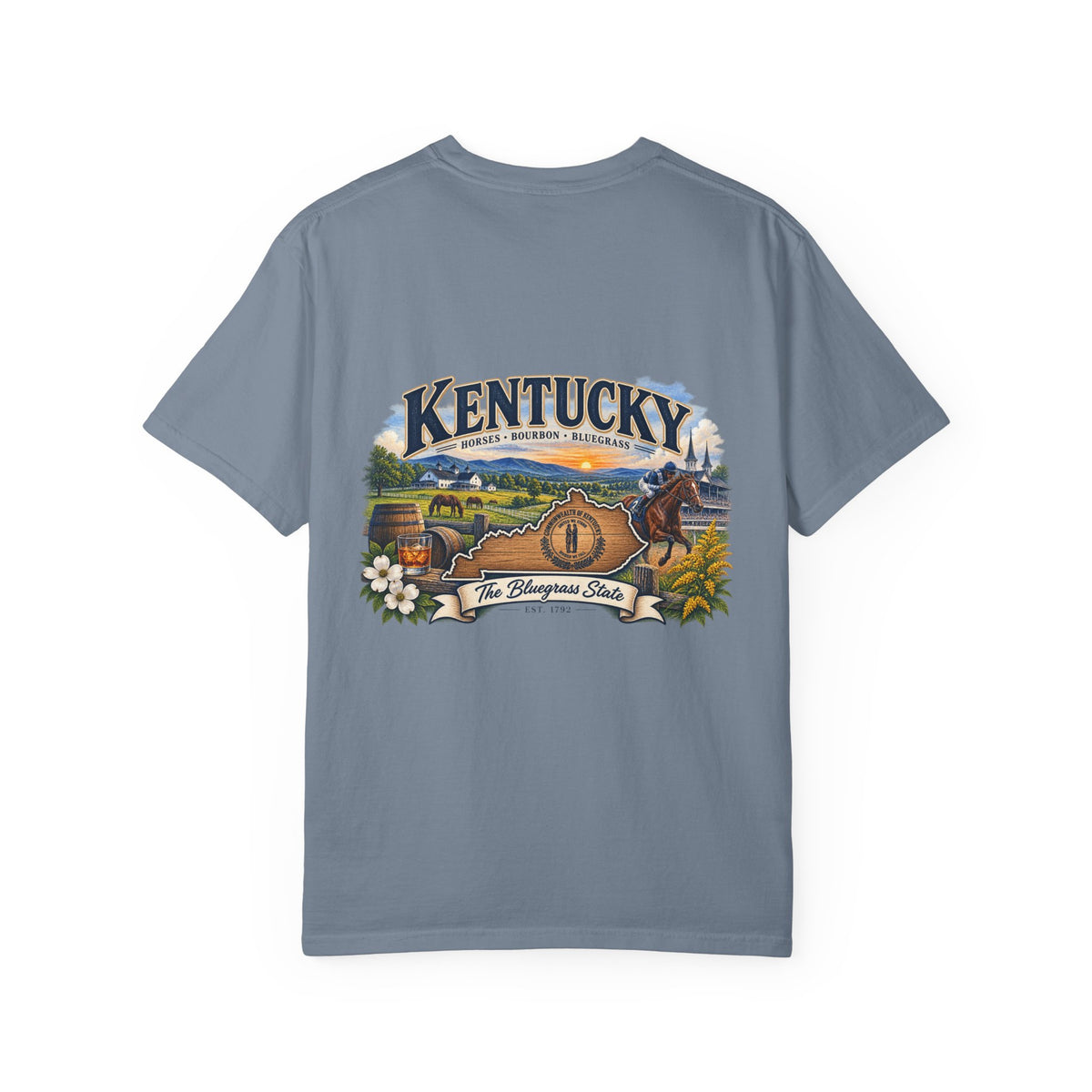 Kentucky Scenic Horseback T-Shirt — The Bluegrass State Graphic Tee