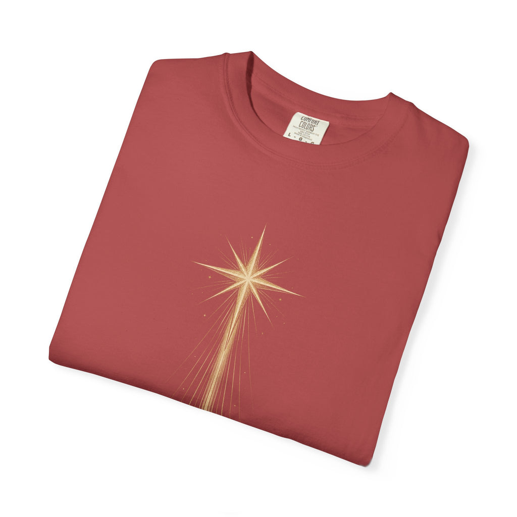 The Light Came Down T-Shirt — Nativity Christmas Star Tee