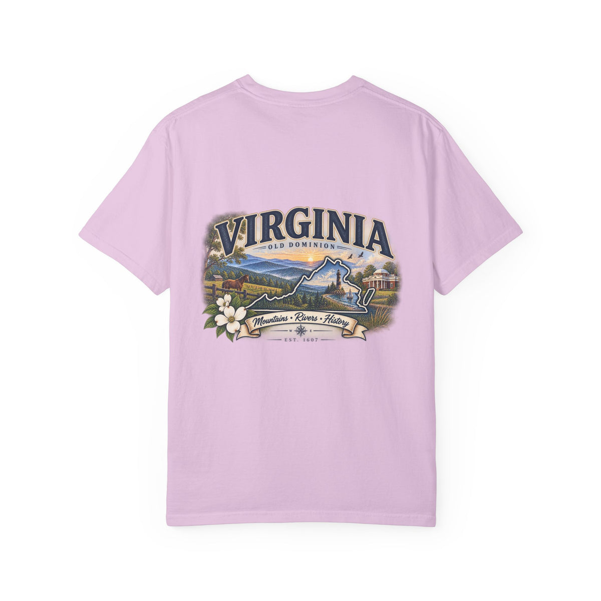 Virginia Scenic T-Shirt — Retro State Pride Design