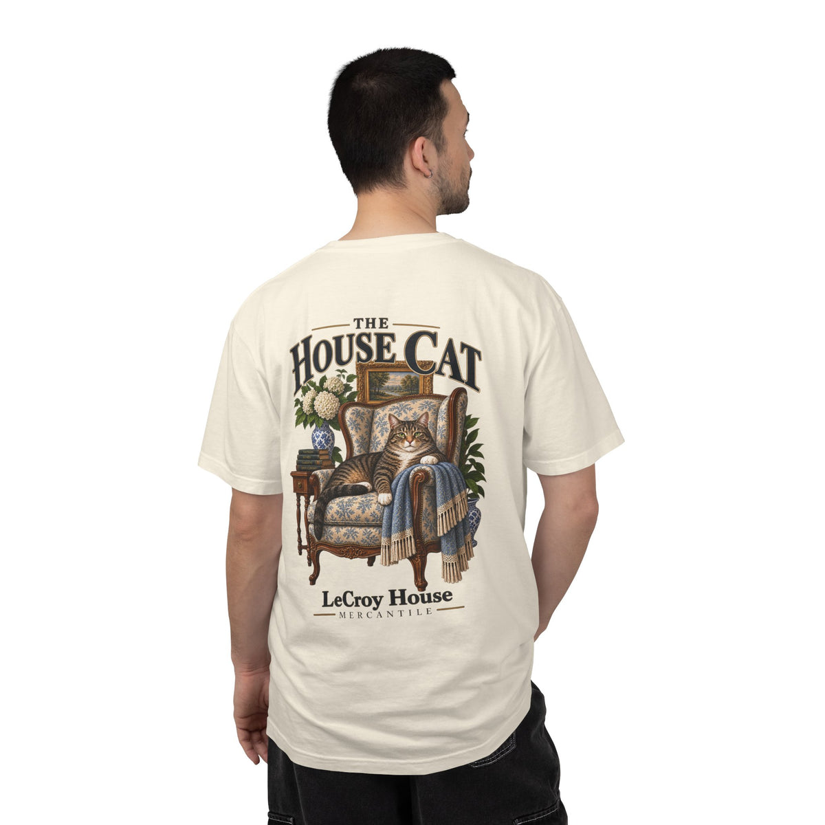 House Cat T-Shirt — "The House Cat" Vintage Cat Illustration (LeCroy House)