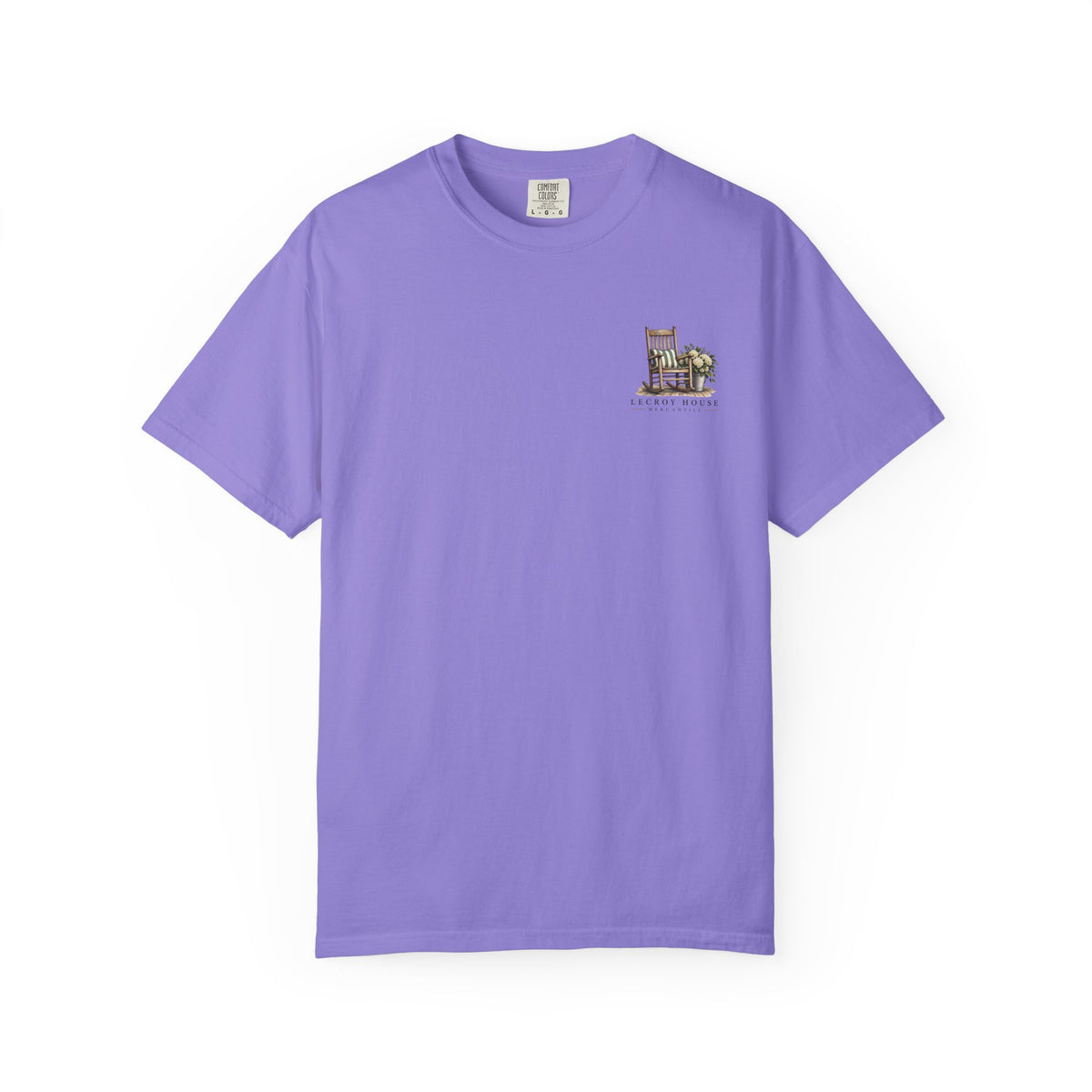 Come On In Porch T-Shirt — "Come On In, We'll Find You a Chair" Relaxed Front-Pocket Tee
