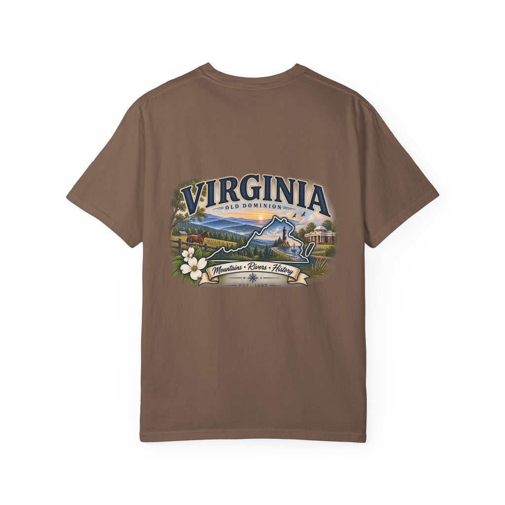 Virginia Scenic T-Shirt — Retro State Pride Design