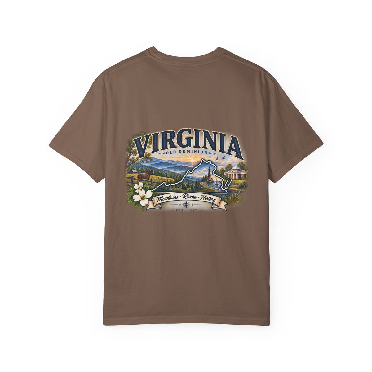Virginia Scenic T-Shirt — Retro State Pride Design