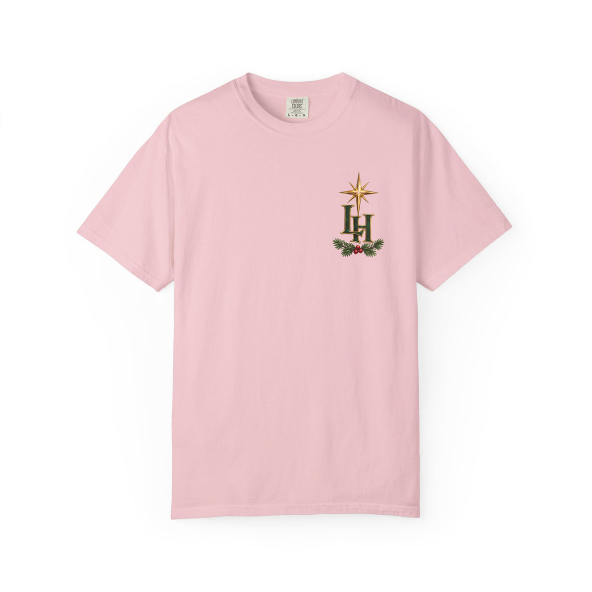 Christmas T-Shirt — "All Is Calm, All Is Bright" Church Scene Holiday Tee