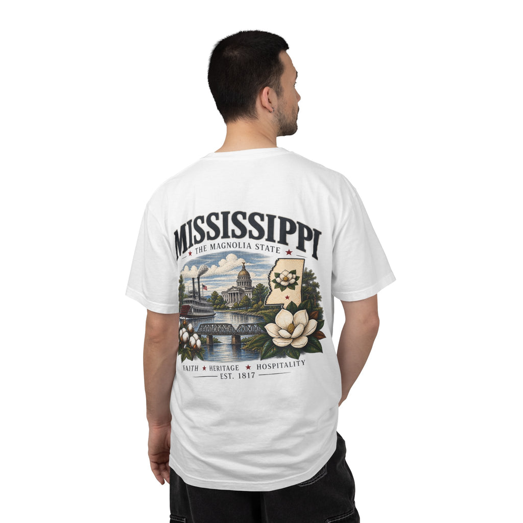 Mississippi Magnolia State T-Shirt — State Capitol & River Graphic