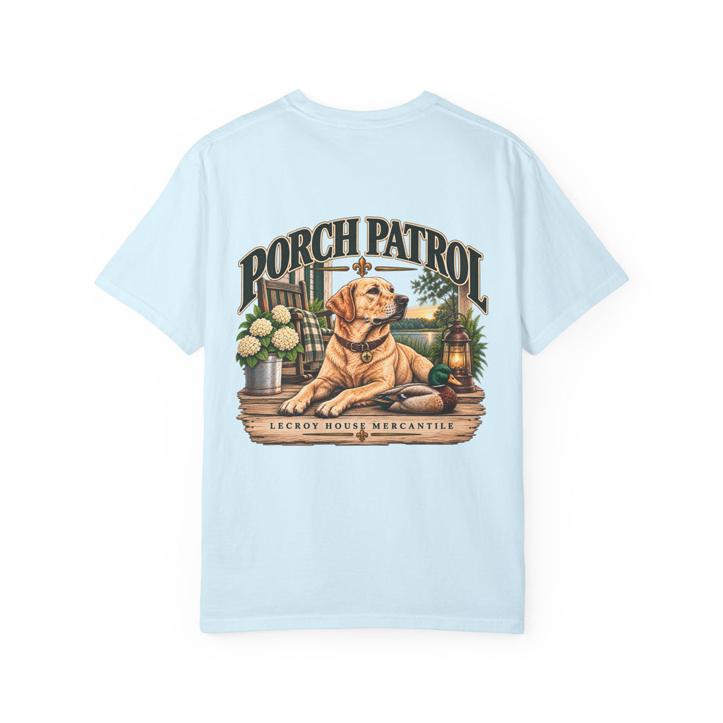Porch Patrol Dog T-Shirt – Vintage Labrador Graphic Tee