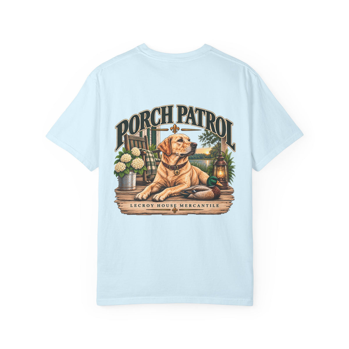 Porch Patrol Dog T-Shirt – Vintage Labrador Graphic Tee