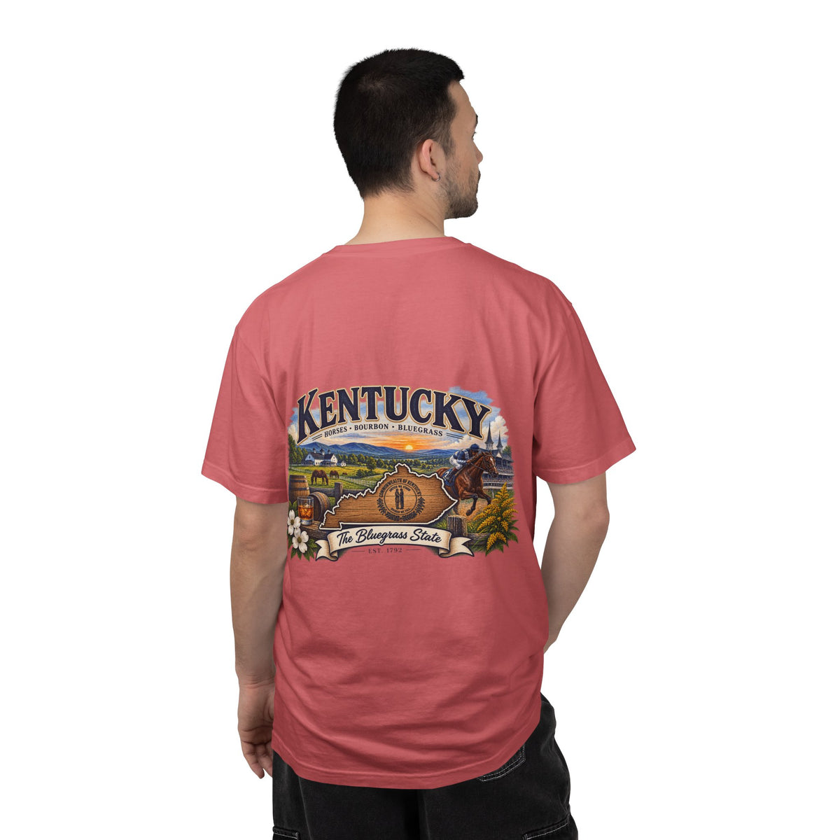 Kentucky Scenic Horseback T-Shirt — The Bluegrass State Graphic Tee