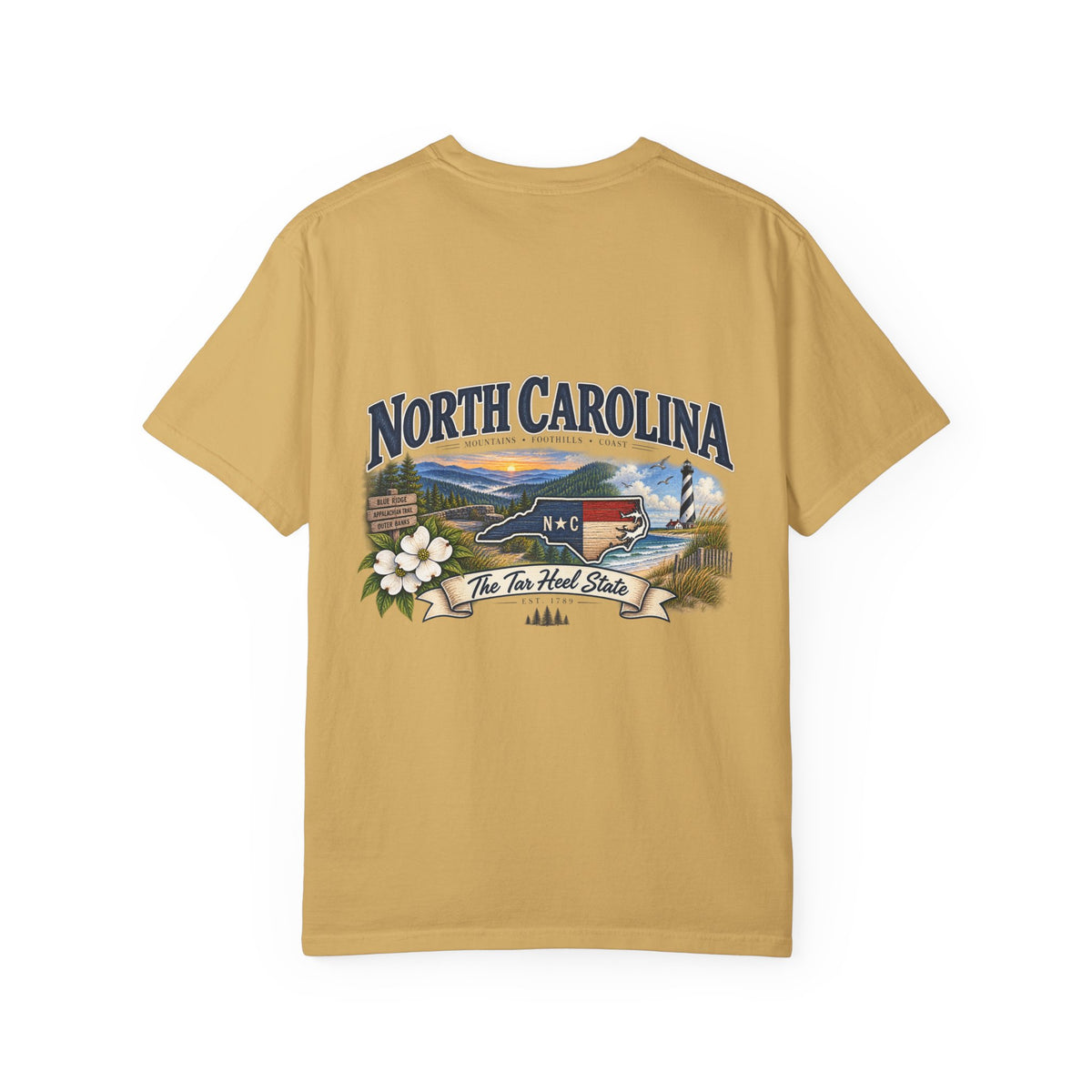North Carolina State T-Shirt – 'The Tar Heel State' Scenic Tee