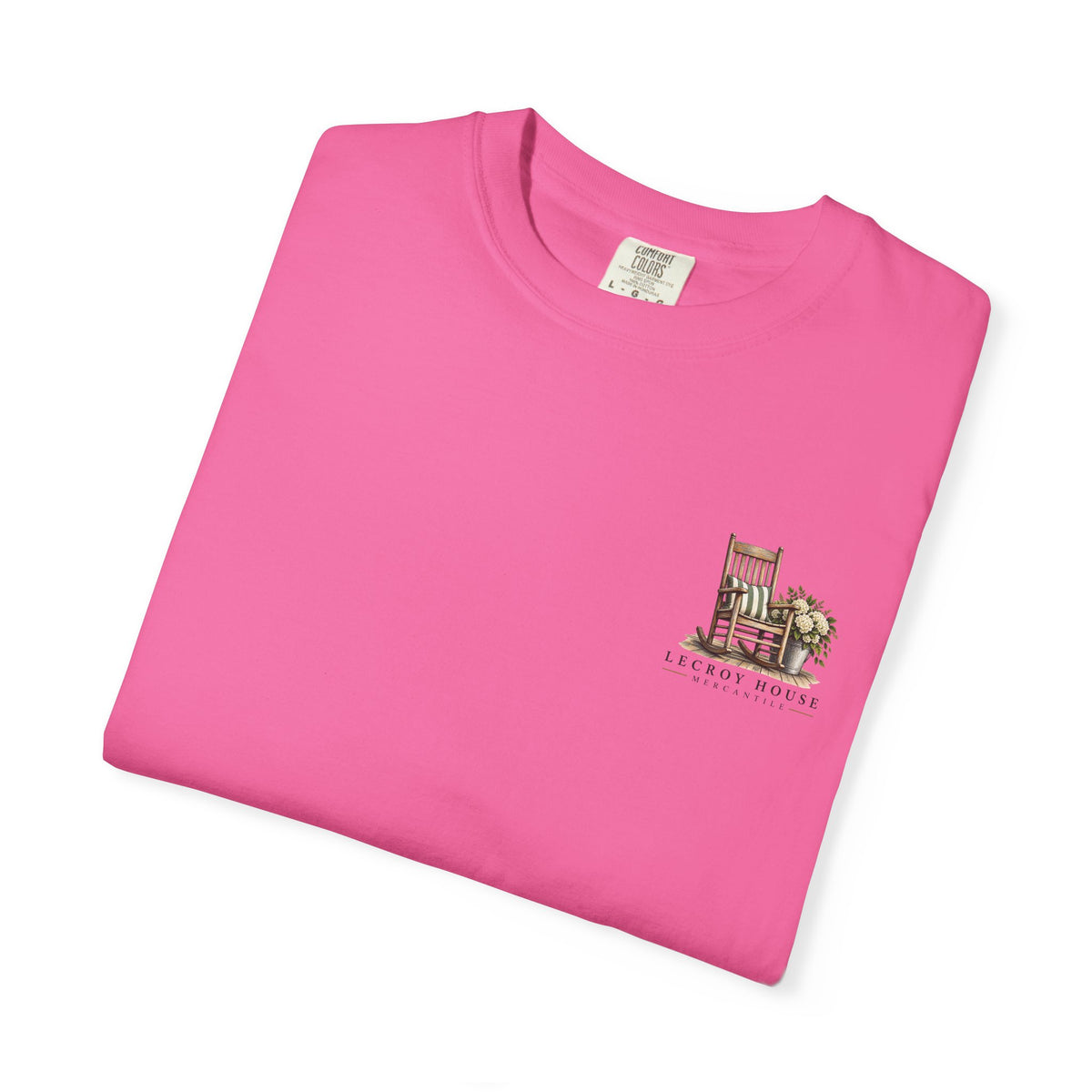Come On In Porch T-Shirt — "Come On In, We'll Find You a Chair" Relaxed Front-Pocket Tee