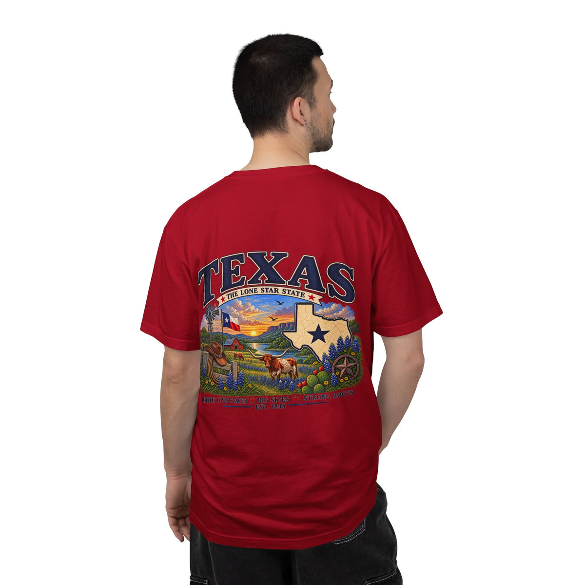 Texas Vintage Graphic T-Shirt — Lone Star State Scenic Design
