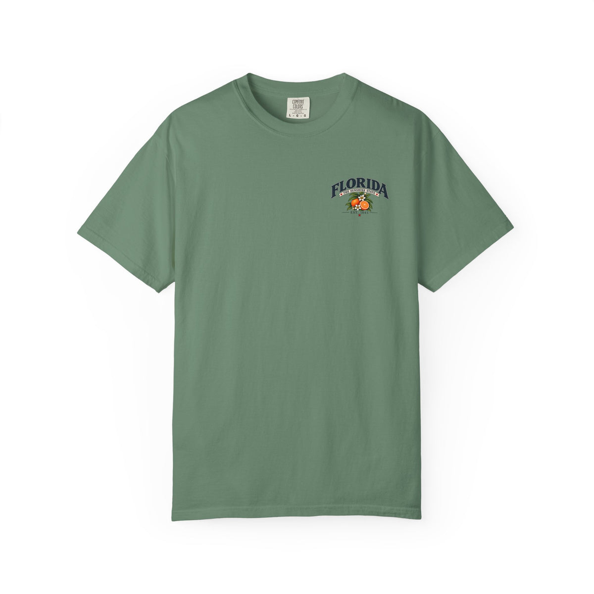Florida Vintage Beach T-Shirt — Retro Sunset Palm & Orange Graphic