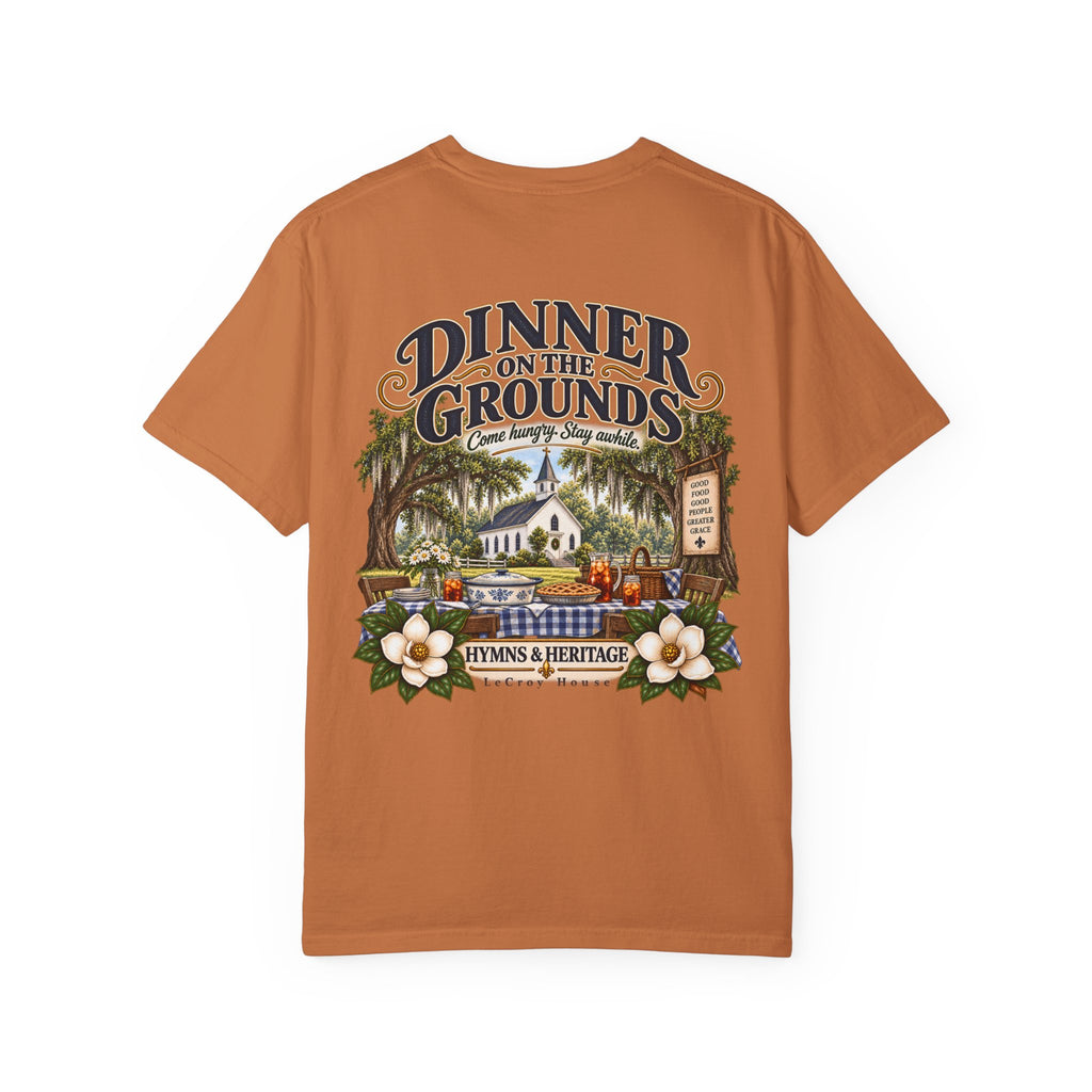 Dinner on the Grounds T-Shirt — Hymns & Heritage Southern Church Festival Tee
