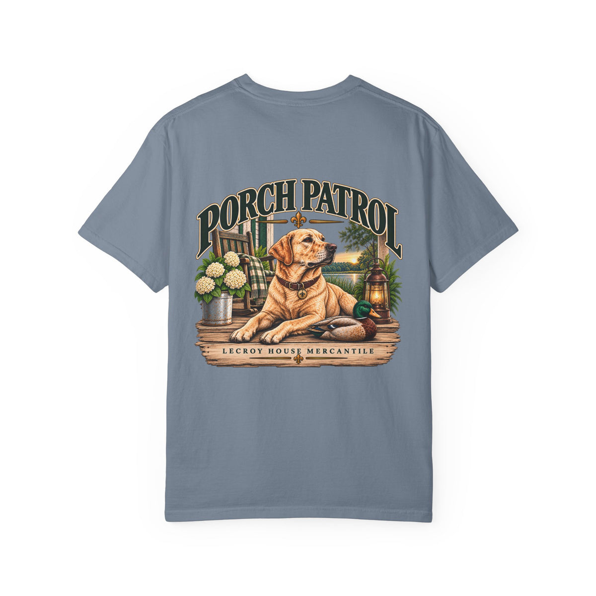 Porch Patrol Dog T-Shirt – Vintage Labrador Graphic Tee