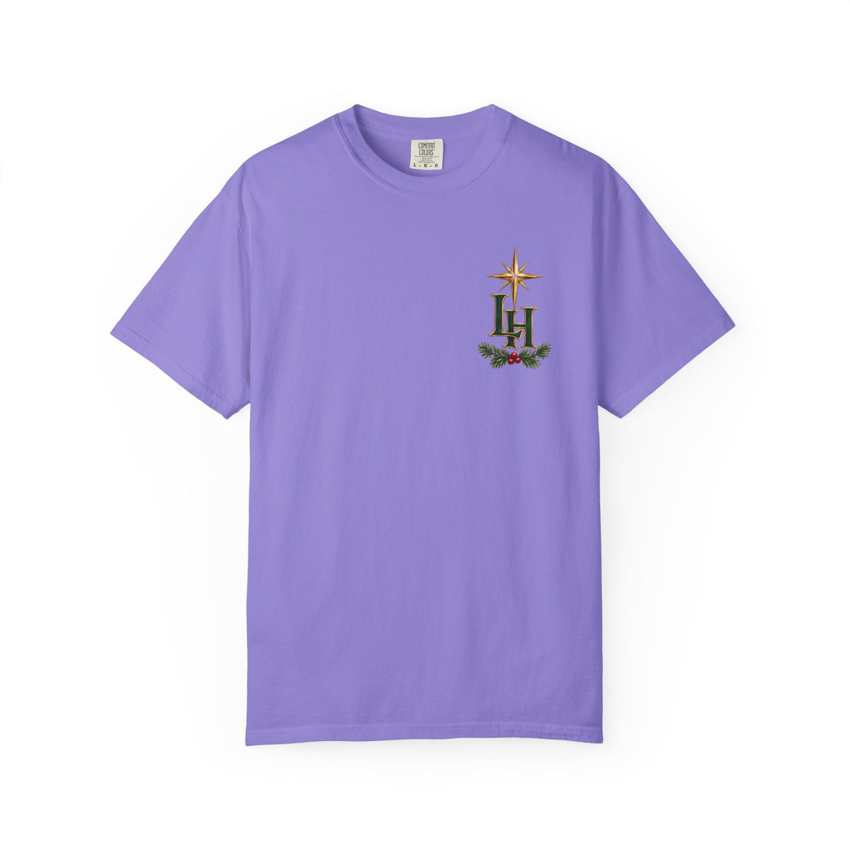 Christmas T-Shirt — "All Is Calm, All Is Bright" Church Scene Holiday Tee