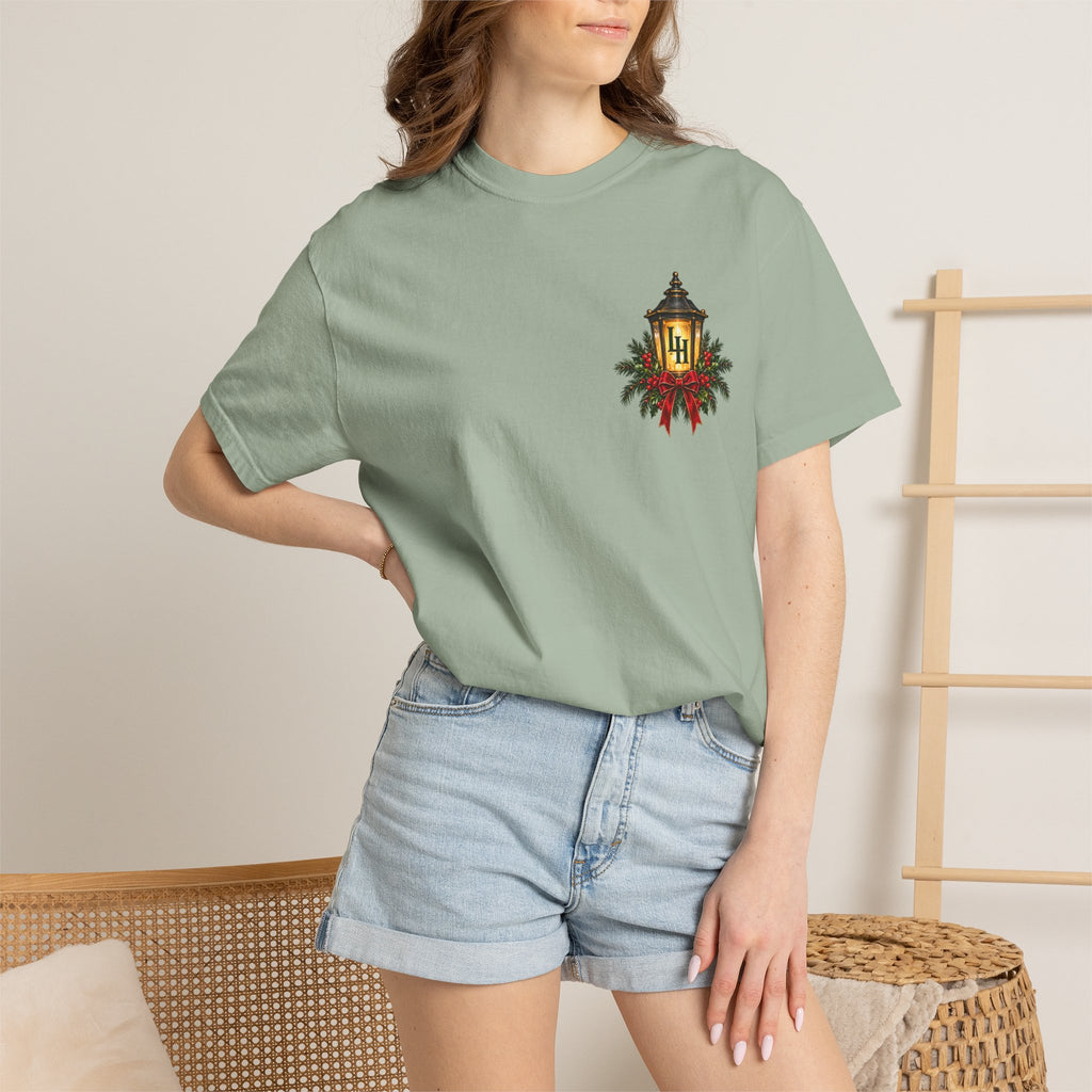 Christmas Porch Lantern T-Shirt — "Santa, We Left the Porch Light On" Holiday Tee