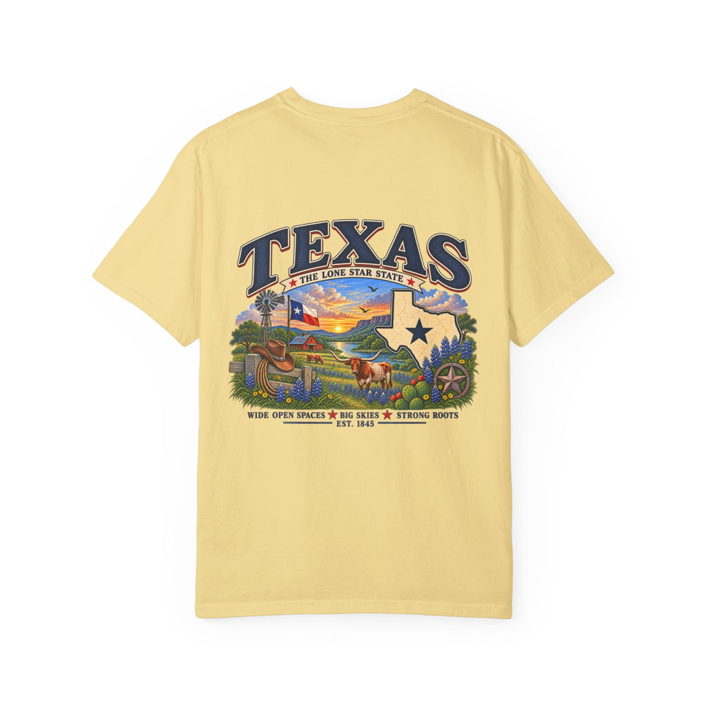 Texas Vintage Graphic T-Shirt — Lone Star State Scenic Design