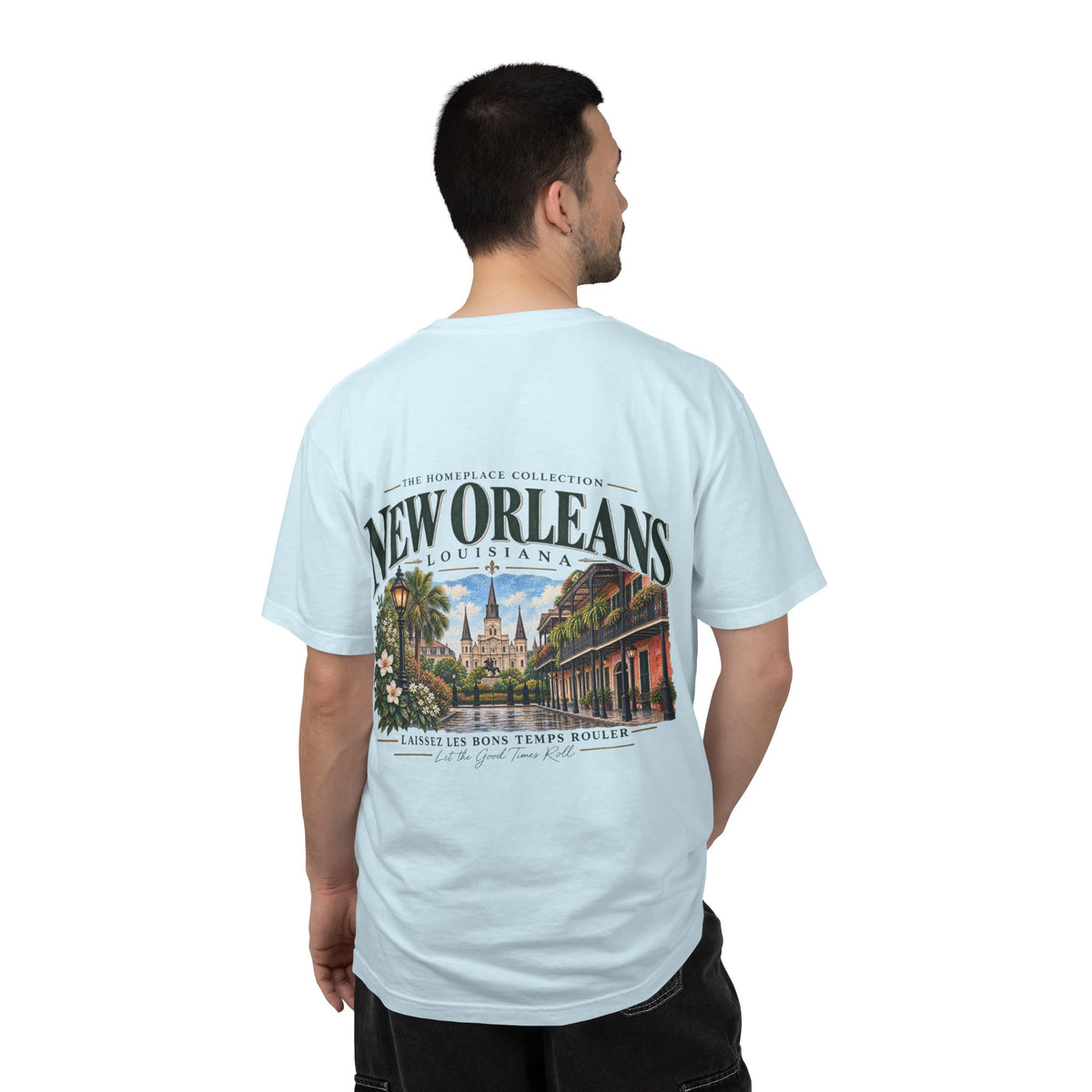 New Orleans T-Shirt - Vintage Cityscape Tee with “New Orleans Louisiana” Design