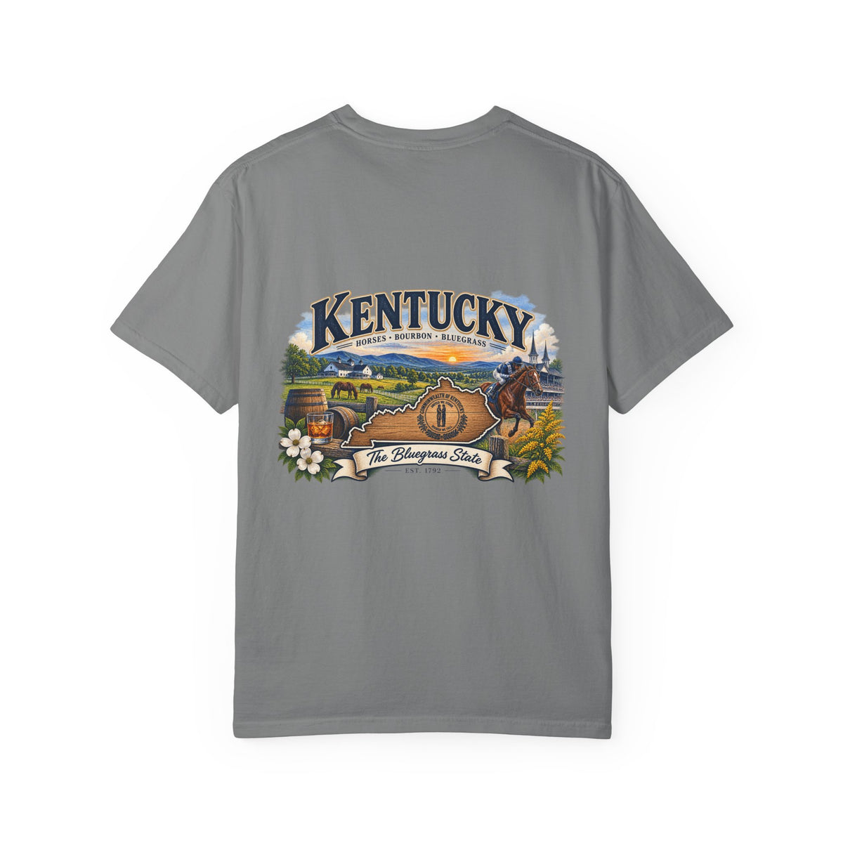 Kentucky Scenic Horseback T-Shirt — The Bluegrass State Graphic Tee