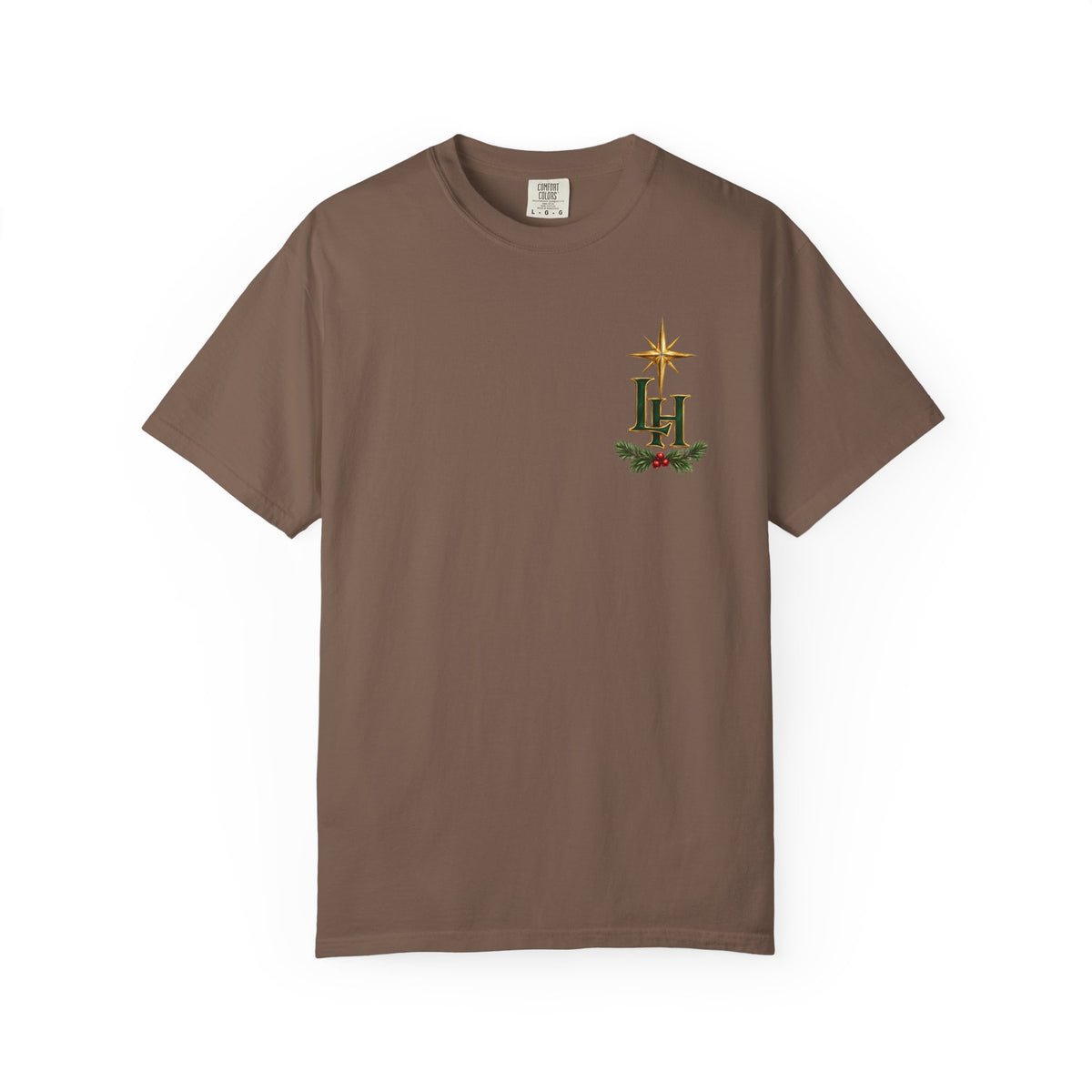 Christmas T-Shirt — "All Is Calm, All Is Bright" Church Scene Holiday Tee