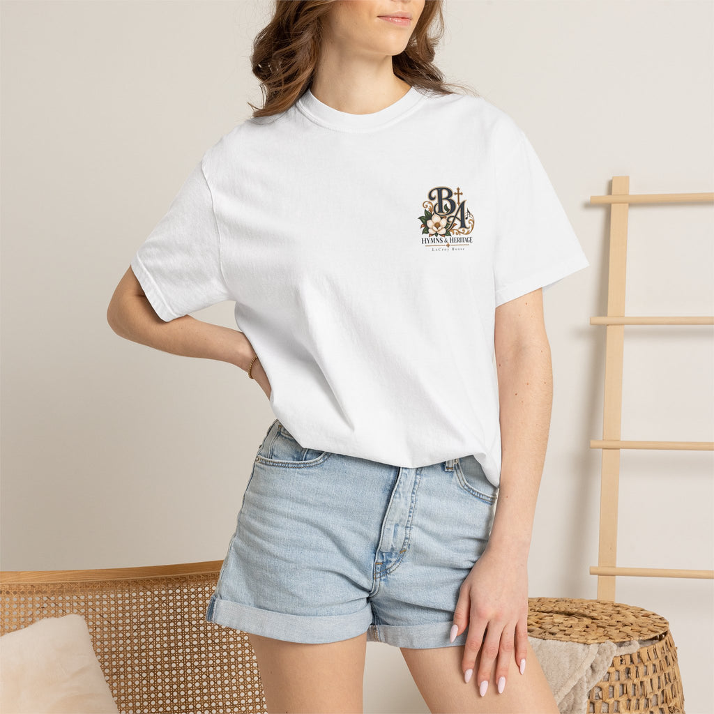 Blessed Assurance T-Shirt — "Jesus Is Mine" Floral Christian Tee