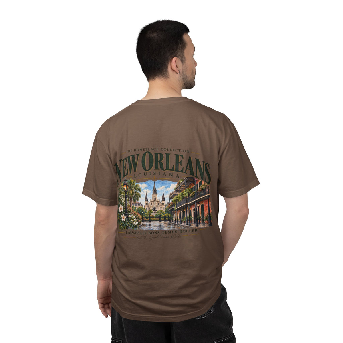 New Orleans T-Shirt - Vintage Cityscape Tee with “New Orleans Louisiana” Design