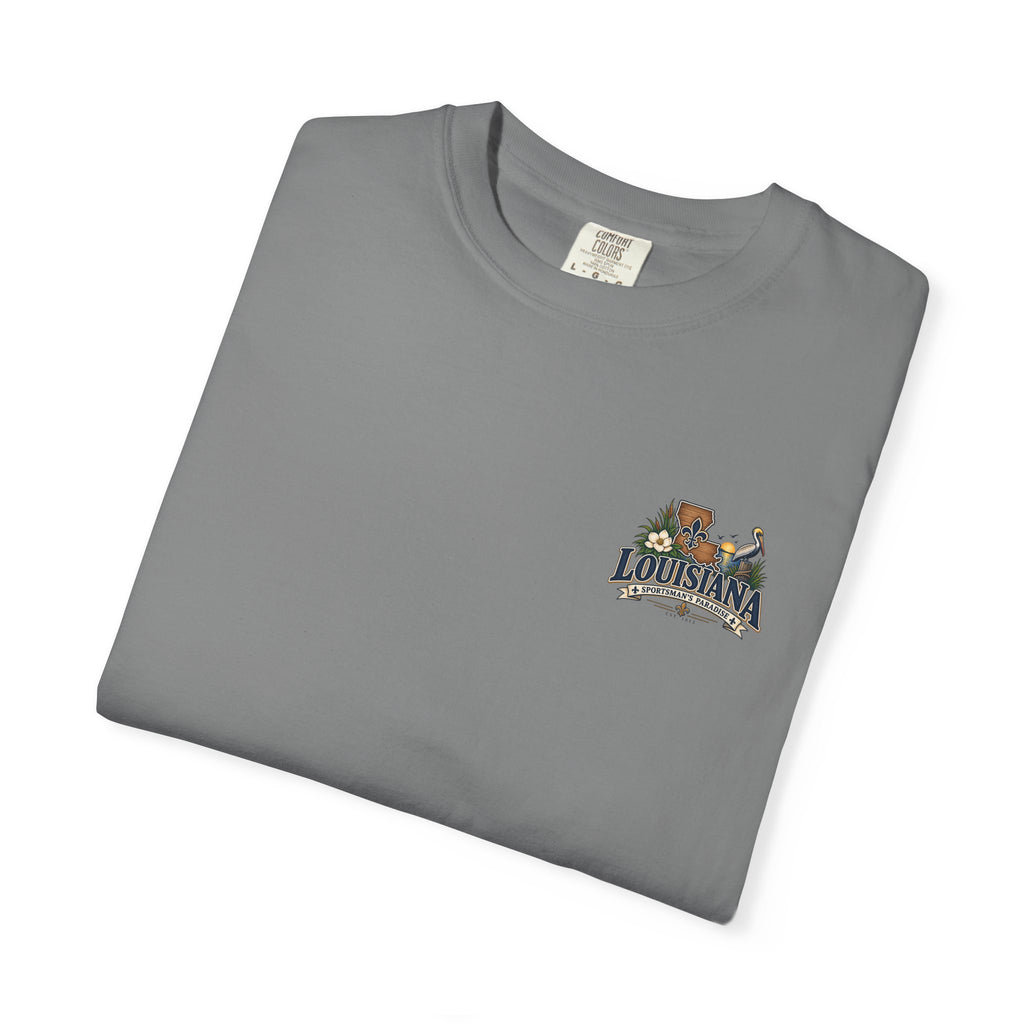 Louisiana Scenic T‑Shirt — State Souvenir Tee (Bayou, Jazz & Cajun Design)