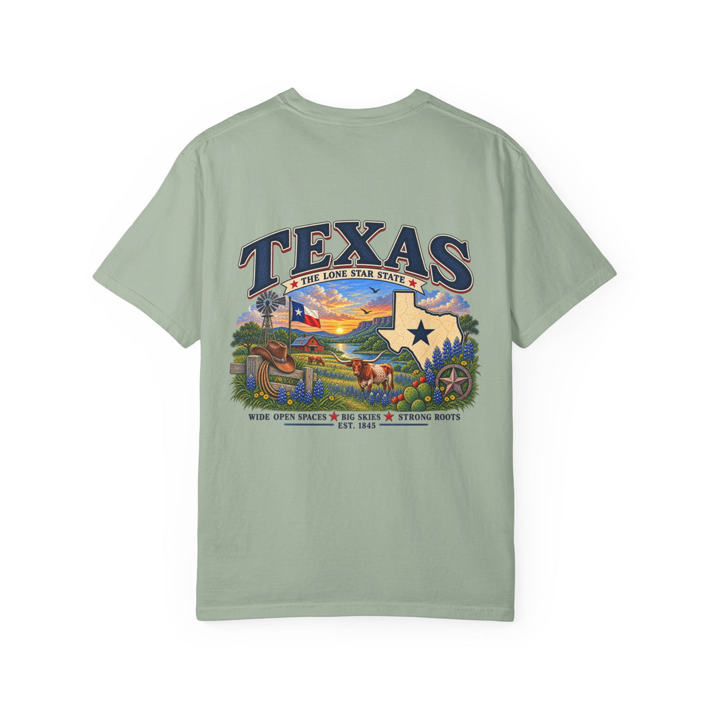 Texas Vintage Graphic T-Shirt — Lone Star State Scenic Design