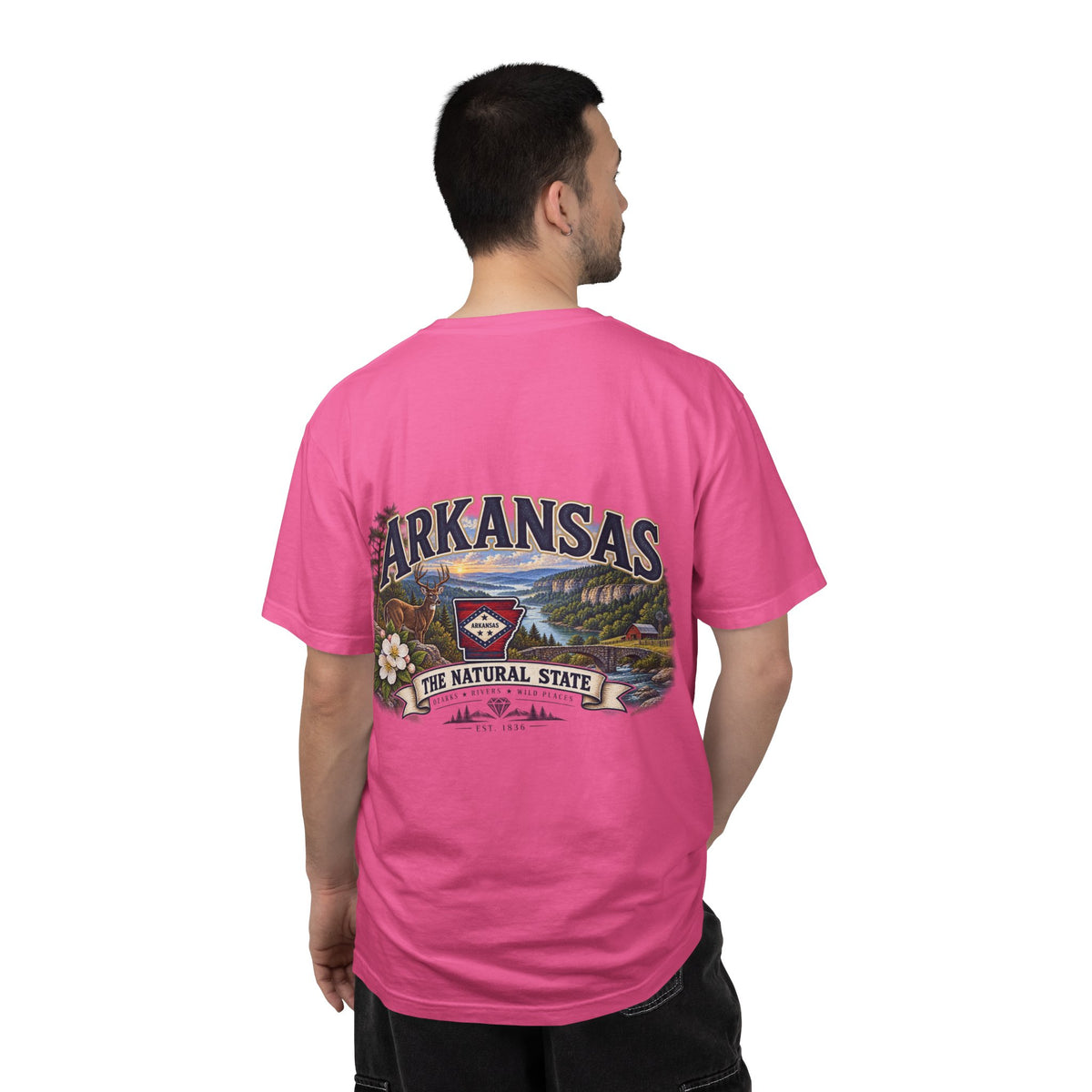Arkansas The Natural State T-Shirt — Scenic State Pride Tee