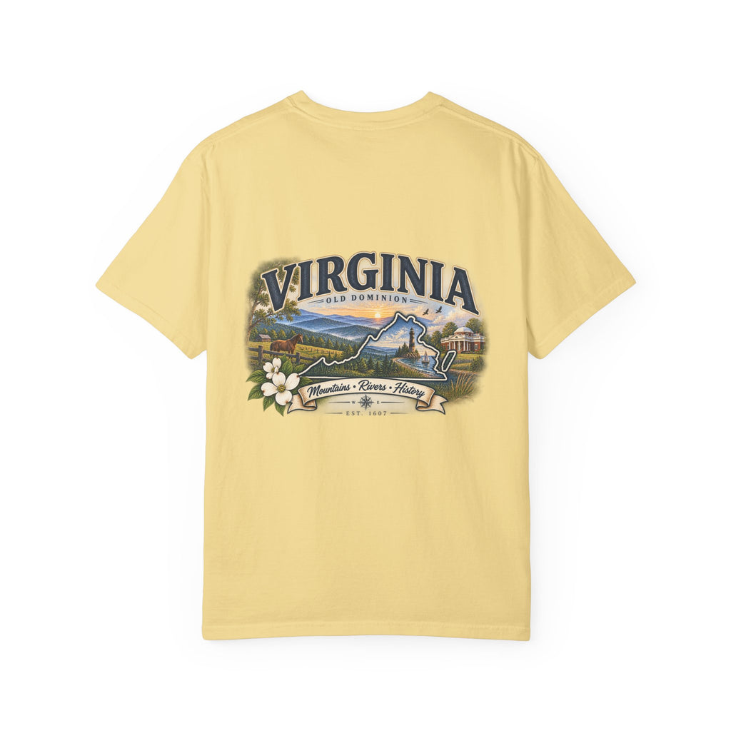 Virginia Scenic T-Shirt — Retro State Pride Design