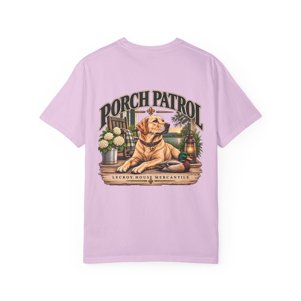 Porch Patrol Dog T-Shirt – Vintage Labrador Graphic Tee