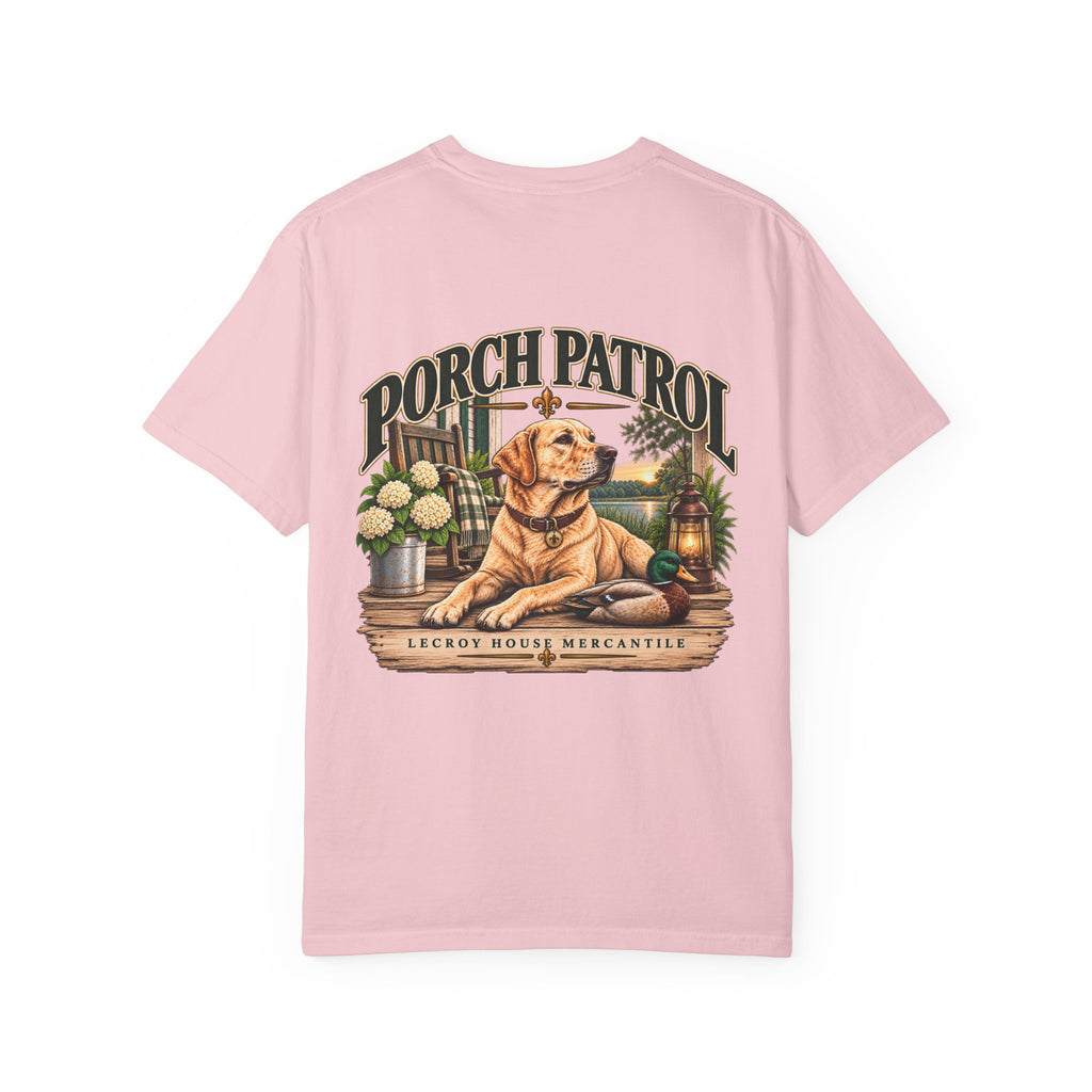 Porch Patrol Dog T-Shirt – Vintage Labrador Graphic Tee