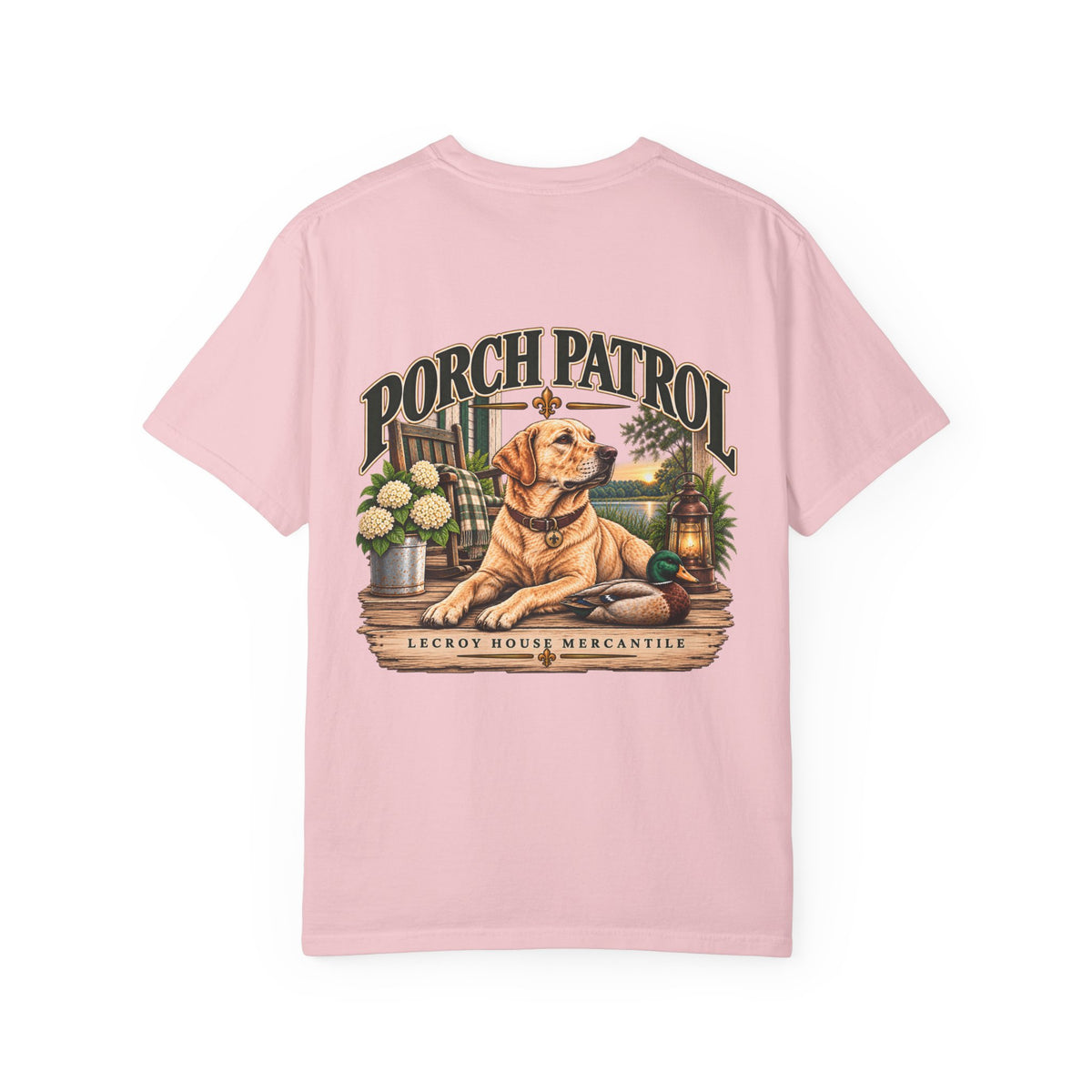 Porch Patrol Dog T-Shirt – Vintage Labrador Graphic Tee