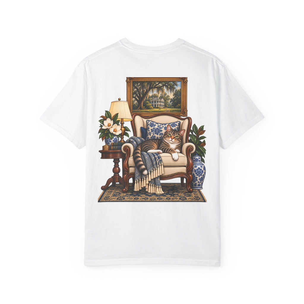 T-Shirt — Cozy Cat Lounge Graphic ("House Cat")