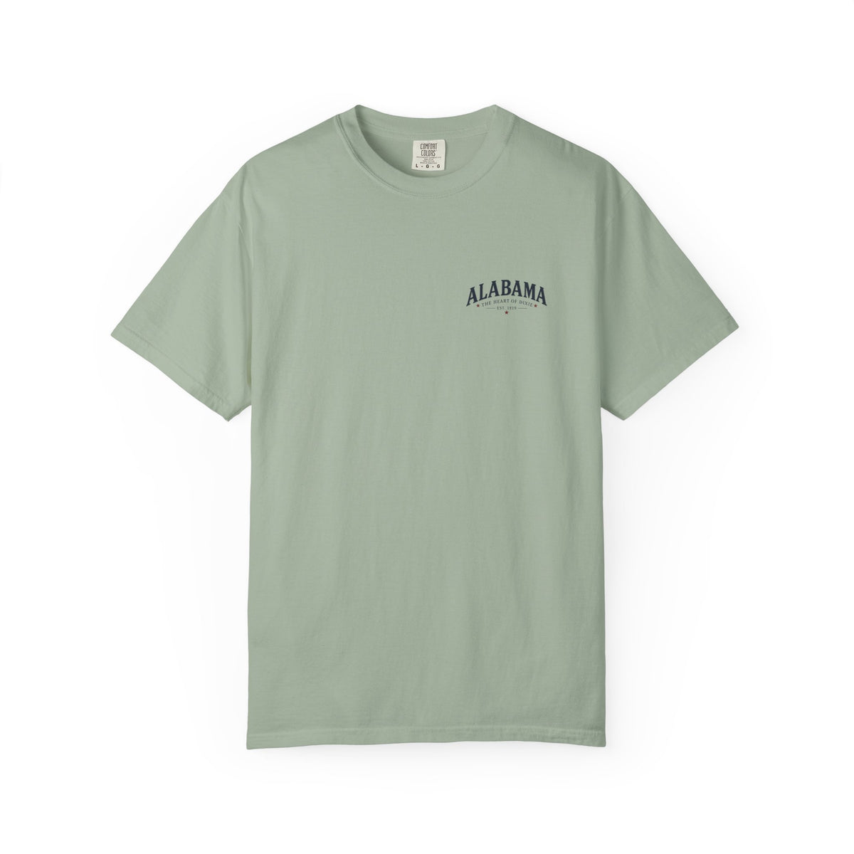 Alabama Heritage T-Shirt — State Scenic Back Print with Magnolia & Capitol