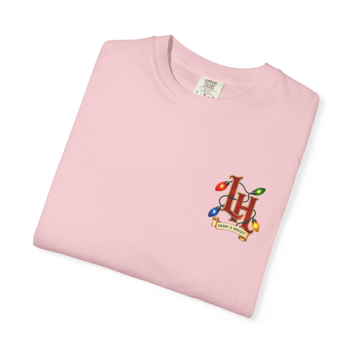 Merry & Bright Holiday T-Shirt — Christmas Lights Graphic Tee