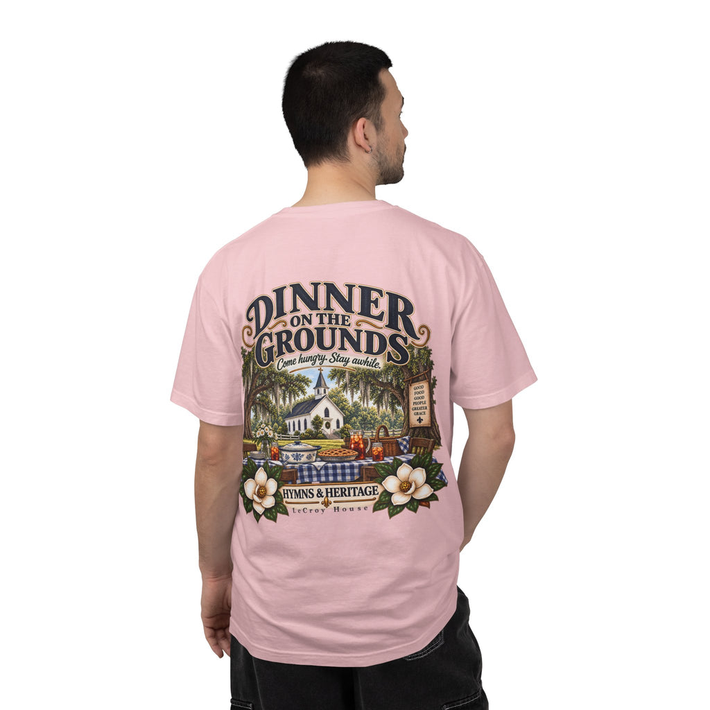 Dinner on the Grounds T-Shirt — Hymns & Heritage Southern Church Festival Tee
