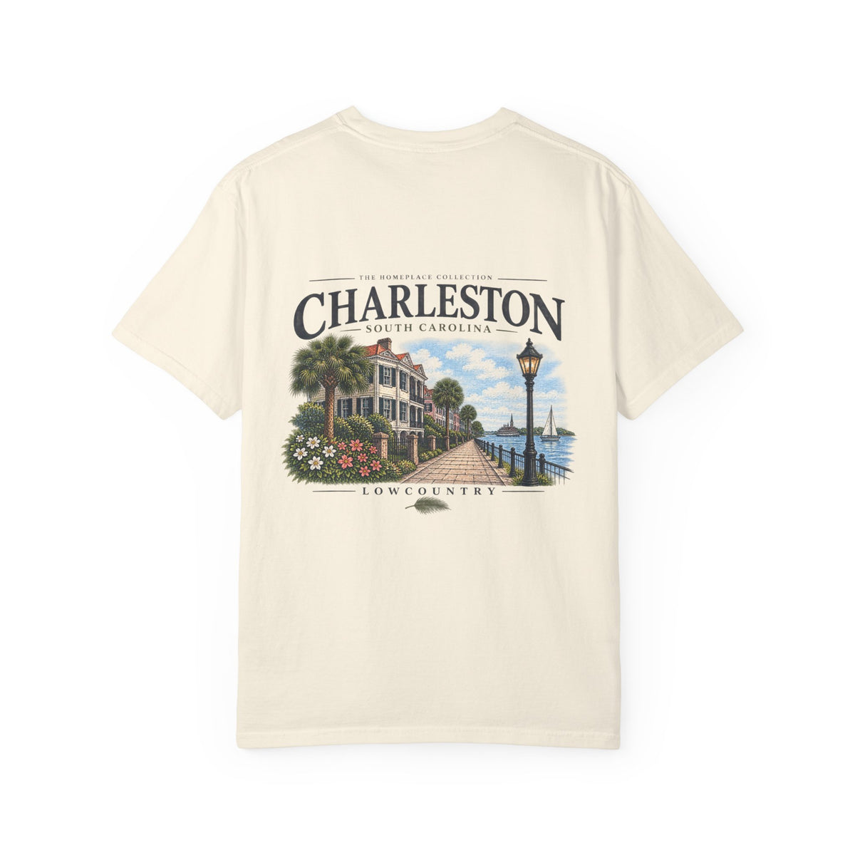 Charleston Lowcountry Graphic T-Shirt — Historic Waterfront Souvenir