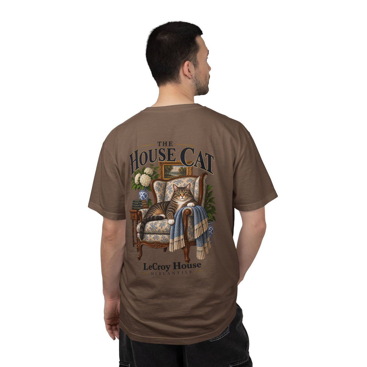 House Cat T-Shirt — "The House Cat" Vintage Cat Illustration (LeCroy House)