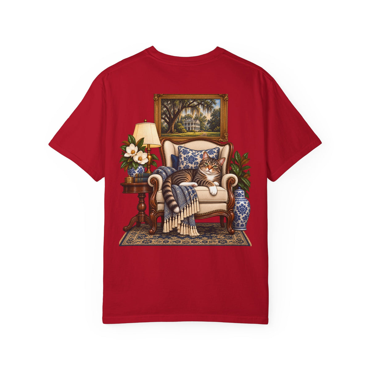 T-Shirt — Cozy Cat Lounge Graphic ("House Cat")